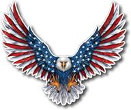 🦅 bald eagle american flag vinyl junkie graphics sticker: patriotic, eye-catching design logo