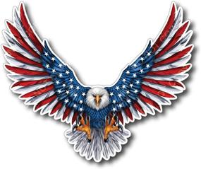 img 4 attached to 🦅 Bald Eagle American Flag Vinyl Junkie Graphics Sticker: Patriotic, Eye-Catching Design