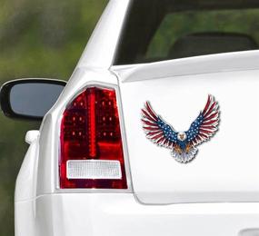 img 3 attached to 🦅 Bald Eagle American Flag Vinyl Junkie Graphics Sticker: Patriotic, Eye-Catching Design