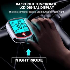 img 2 attached to DREAM SPORT Wireless Speed and Cadence Sensor Bike Computer - Speedometer Odometer Cycling Computer with Backlight, Calories, Timer & Temperature - White (DCY235)