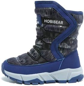 img 3 attached to 👦 Premium Boys Snow Boots - Waterproof and Warm Outdoor Shoes for Kids (Size 6.5M, Blue)