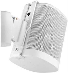 img 2 attached to 🔊 Cavus Speaker Wall Mount for Sonos ONE: Swivel, Tilt, and Secure Wall Bracket - CMSOW-Single White