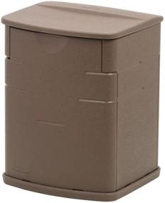 img 4 attached to 📦 Resin Weather Resistant Outdoor Garden Storage Deck Box by Rubbermaid Mini in Mocha