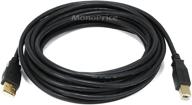 monoprice usb-кабель a-b длиной 15 футов (золотистое покрытие, 28/24awg) - черный логотип