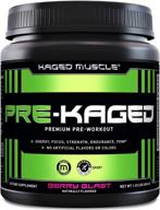 💪 kaged muscle pre workout powder - energizing preworkout for men & women | boosts workouts with high intensity energy, enhanced focus & pumps | highly rated pre-workout supplement with berry blast flavor and natural ingredients logo