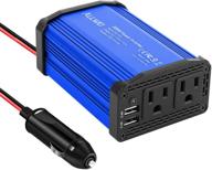 🔌 300w car power inverter dc 12v to 110v ac converter with dual usb charging ports - blue logo