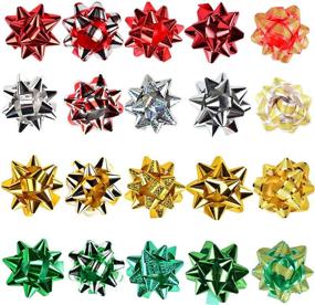 img 2 attached to 🎁 JOYIN 48 Self-Adhesive Bows with 8 Rolls of Curling Ribbons for Christmas Decoration, Bows, Baskets, Wine Bottles, Gift Wrapping and Presentation