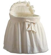 🛏️ premium precious bassinet liner/skirt & hood ecru - 17" x 31" size: explore now! logo