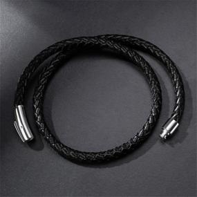 img 2 attached to 🧔 Reizteko Men's Braided Bracelets Magnetic Wristband: Fashionable Accessories for Men