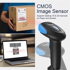 img 1 attached to NADAMOO 2D Barcode Scanner: Handheld Wired Bar Code Reader for Store, Supermarket, Warehouse Inventory - Automatic CMOS Image Scanner with Screen Scan Support