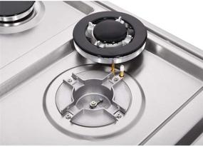 img 1 attached to High-Performance 30-Inch Stainless Steel Gas Cooktop DT5708 with 5 Burners - LPG/NG Convertible, Thermocouple Protection