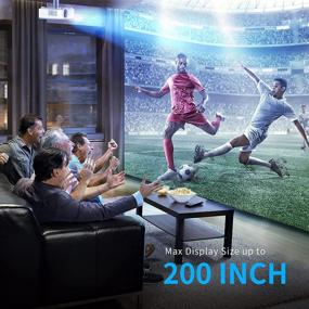 img 3 attached to 🎥 High-Definition Outdoor Movie Projector: 1080P Supported with Bluetooth, Huge 200" Display, 200 ANSI - 7500 Lumens - Perfect for TV Stick, Video Games, Phone, USB, HDMI, VGA, AV, TF, AUX Connectivity