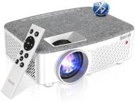 🎥 high-definition outdoor movie projector: 1080p supported with bluetooth, huge 200" display, 200 ansi - 7500 lumens - perfect for tv stick, video games, phone, usb, hdmi, vga, av, tf, aux connectivity logo
