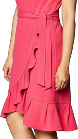 img 2 attached to 👗 Calvin Klein Women's Hibiscus Ruffle Dress - Fashionable Women's Clothing