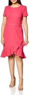 👗 calvin klein women's hibiscus ruffle dress - fashionable women's clothing logo