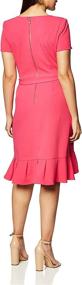 img 1 attached to 👗 Calvin Klein Women's Hibiscus Ruffle Dress - Fashionable Women's Clothing