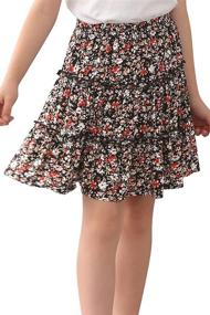 img 4 attached to GORLYA Ruffle Floral GOR1087 BlackPrint