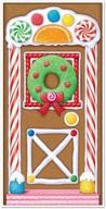 multicolored indoor/outdoor gingerbread house door cover - 30 by 5-inch christmas party decorations by beistle logo