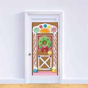 img 1 attached to Multicolored Indoor/Outdoor Gingerbread House Door Cover - 30 by 5-Inch Christmas Party Decorations by Beistle