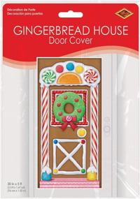 img 3 attached to Multicolored Indoor/Outdoor Gingerbread House Door Cover - 30 by 5-Inch Christmas Party Decorations by Beistle