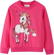 toddlers sweater cartoon unicorn round collar logo