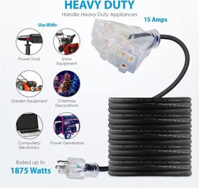 img 3 attached to Electronics Appliances Outdoor Extension Cord