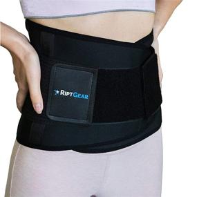 img 2 attached to 🏋️ RiptGear Back Brace - Effective Back Pain Support for Men and Women - Lumbar Relief for Lower Back Pain, Hip Pain, Herniated Disc, and Sciatica - Size: Large, Color: Black