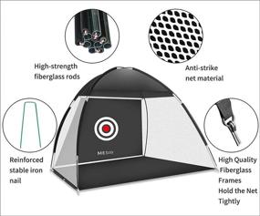 img 2 attached to 🏌️ Premium Upgraded Golf Net with Mat and Golf Balls for Superior Practice Sessions in Backyards and Driving Ranges