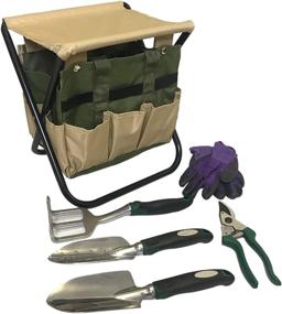 img 4 attached to 🌱 Ultimate Gardening Tools Set: Stool Organizer, Chair, Tool Bag, Claw Garden, and Aluminum Bench – Perfect Gifts for Mom and Dad