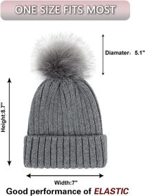 img 2 attached to Muryobao Womens Winter Knitted Beanie