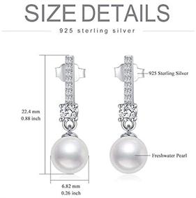 img 2 attached to Exquisite Zoeniya Sterling Freshwater Earrings - Perfect Christmas Jewelry for Girls