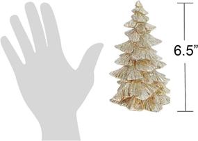 img 1 attached to 🎄 Raz Set of 3 Champagne Gold Glittered Christmas Trees - Festive Décor for Your Home