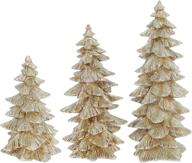 🎄 raz set of 3 champagne gold glittered christmas trees - festive décor for your home logo