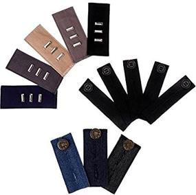 img 4 attached to 👖 Skylety Waistband Extender Set - Elastic Waist Extenders for Pants, Jeans, Skirts, Trousers (Set 1, 13 Pieces)