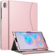 чехол fintie для samsung galaxy tab s6 10.5" 2019 - розовое золото, патентованный слот для s pen, многоугольная подставка для просмотра, автоматическое включение и выключение. логотип