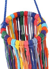 img 2 attached to Colorful Cotton Parrot Toy for Large Aglets: Quaker, Macaw, African Grey, Cockatoo - 51213 Heaven Bonka Bird Toys