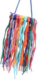 img 1 attached to Colorful Cotton Parrot Toy for Large Aglets: Quaker, Macaw, African Grey, Cockatoo - 51213 Heaven Bonka Bird Toys