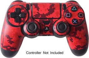 img 1 attached to 🎮 Sony PlayStation 4 DualShock Wireless Controller - Digicamo Red: Custom Designer Skin for Enhanced Gaming Experience