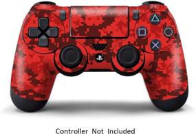 img 4 attached to 🎮 Sony PlayStation 4 DualShock Wireless Controller - Digicamo Red: Custom Designer Skin for Enhanced Gaming Experience