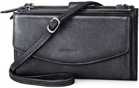 img 4 attached to Nuoku Travel Double Wristlet Crossbody Women's Handbags & Wallets in Wristlets