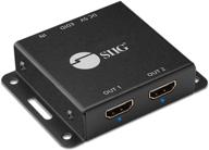 🔌 siig 1x2 hdmi splitter 4k 60hz hdr usb powered - hdmi 2.0a hdcp 2.2, 18gbps, yuv 4:4:4, 3d, edid, dolby digital - auto scaling, compact design - 1 in 2 out (ce-h23k11-s1) logo