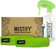 📱 набор средства для чистки экранов mistify natural [16,9 унций] - флакон-спрей с 2 микрофибровыми салфетками и щеткой [подходит для смартфонов, планшетов, ноутбуков, телевизоров, сенсорных экранов, клавиатур, олеофобных покрытий, светодиодных, плазменных, жк- и 4k-телевизоров, а также часов] логотип