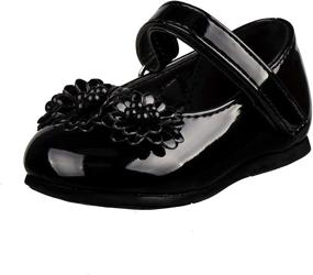 img 4 attached to Stylish and Elegant: Josmo Patent Dressy Chiffon Toddler Girls' Flat Shoes