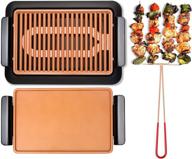 🔥 gotham steel indoor smokeless electric grill - ultra nonstick, dishwasher safe surface, temperature control, metal utensil safe - barbecue indoors with no smoke! логотип