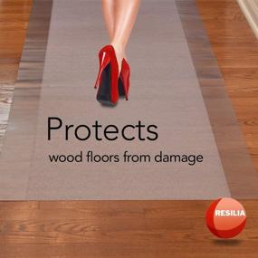 img 2 attached to Resilia Premium Floor Protector: Easy-to-Clean, Heavy Duty Vinyl for Hardwood Floors