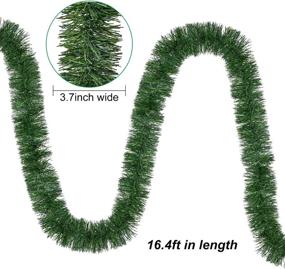 img 2 attached to Lvydec 16.4ft Artificial Christmas Garland Decoration - Lighted Pine Garland with 50 LED String Lights for Festive Holiday Party Decor - Indoor/Outdoor Use