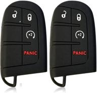 massimiliano incas 2pcs dobrev 4 button силиконовый чехол protector key fob smart car remote держатель для dodge ram durango challenger jeep grand cherokee smart key (черный и черный) логотип