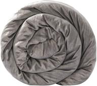 🛏️ blanquil grey weighted blanket with removable cover - 20lb, quilted for optimal comfort logo