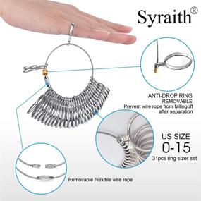 img 2 attached to 💍 Ring Sizer Measuring Tool with Special Storage Box, Polishing Cloth & Anti-Falling Ring - Ideal for Finger Sizing, Jewelry Making & Ring Deformation Correction (US Size 0-15) - Metal Combination Suit