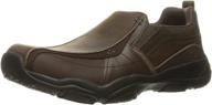 skechers larson berto loafer leather men's shoes logo